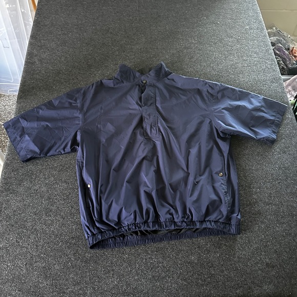 FootJoy Other - FootJoy DryJoys Mens XL Navy Blue Short Sleeve Golf Windshirt Pullover Jacket